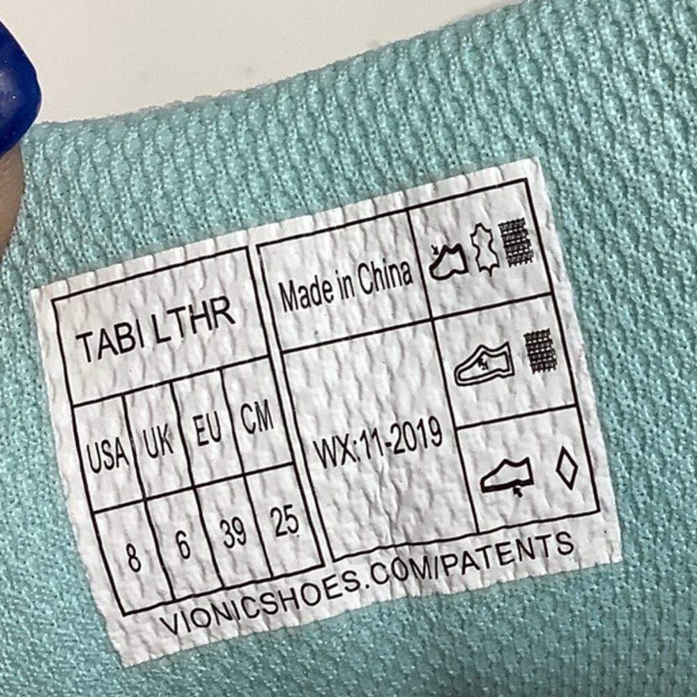 Vionic White & Light Blue Strap Sneakers Size 8 - Orthopedic, Comfort, Everyday - Picture 5 of 6